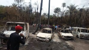 12 Burnt To Death In Explosion From Bus Load Of Stolen Crude Oil In Rivers
