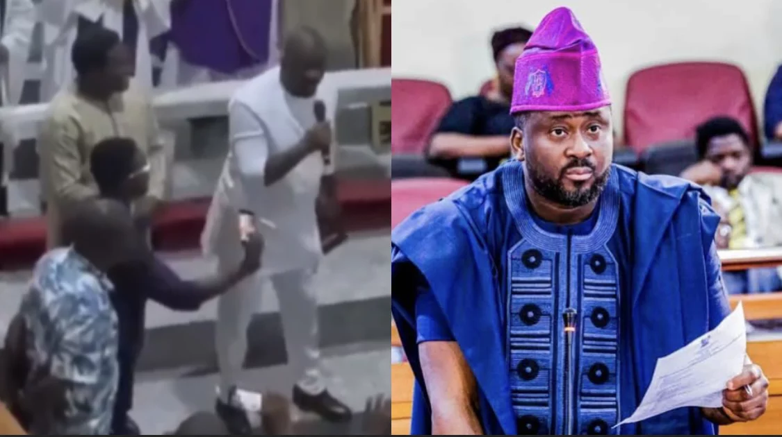 I’m Also Igbo”- Desmond Elliot Takes Campaign To Church, Begs To Be Re-Elected