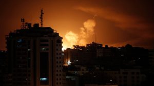 Israeli Military Strike Lebanon And Gaza, After Palestinian Rocket Attacks