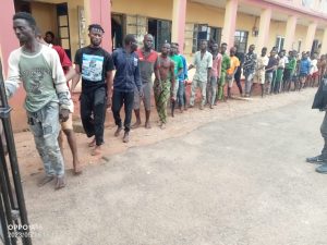 The Ogun state police command has paraded 40 suspected