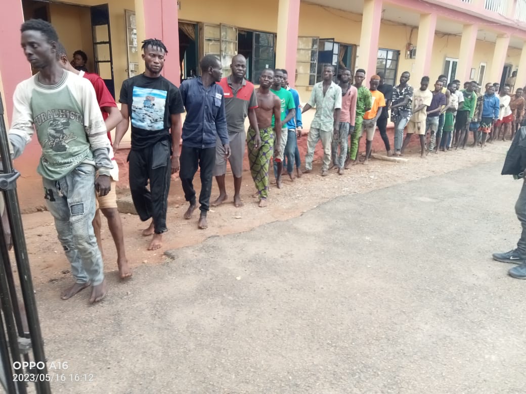 The Ogun state police command has paraded 40 suspected