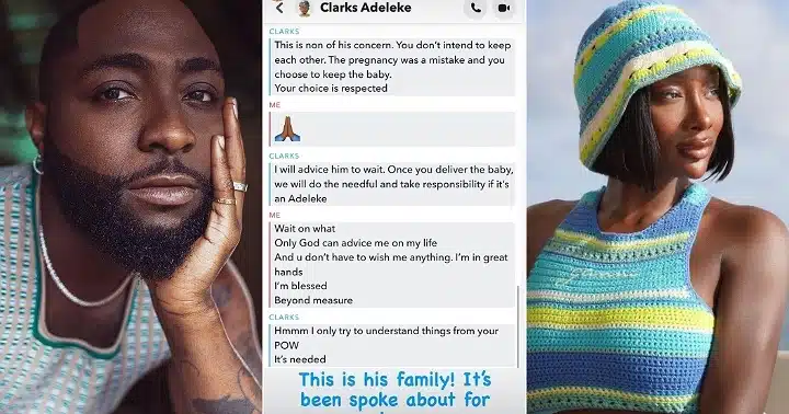 Obo In The Mud – Leaked Chat Between Davido’s Cousin New Baby Mama Surfaces