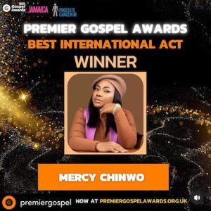 Mercy Chinwo wins Best International Act in UKs Premier Gospel Awards
