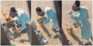 Mother Catches Daughter Eating Dog’s Food