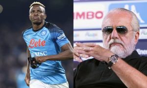 Napoli President Issues Warning to Victor Osimhen amidst Speculations about His Future with The Club