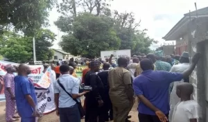 Security Forces Block INEC Headquarters in Lokoja Following Attack By Protesters