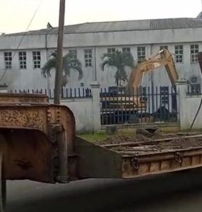 Rivers House Of Assembly Demolished, Amidst Face Off Between Governor and Pro-Wike Lawmakers