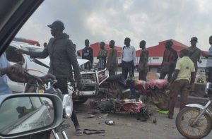 Three Injured as Car Crashes into Motorcycle in Abeokuta