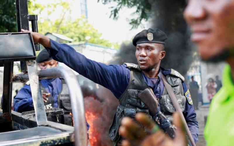 DR Congo Police Tear-Gassed Protesters Targeting Embassies